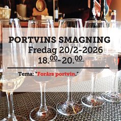 Portvinsinsmagning fredag d. 20 februar 2026 - slikforvoksne.dk